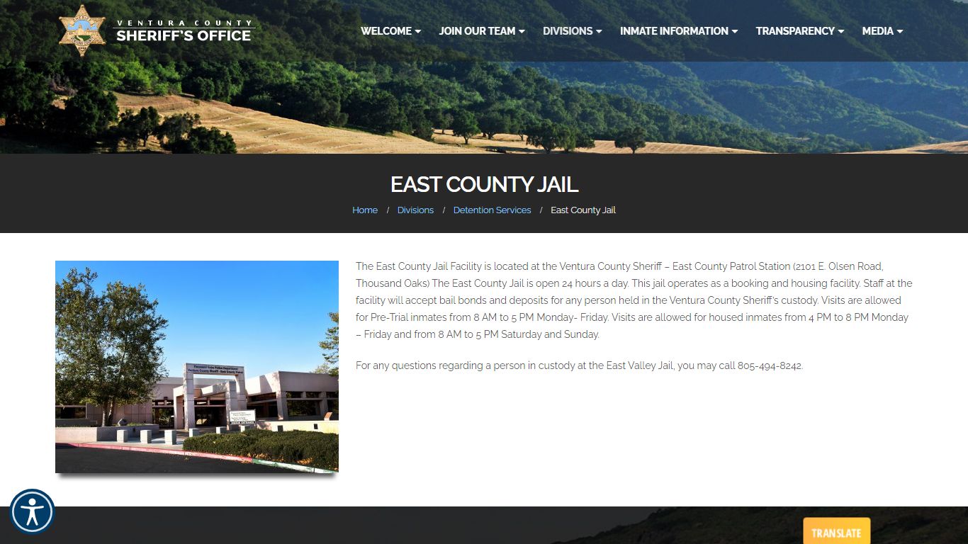 East County Jail - Ventura County Sheriff's Office