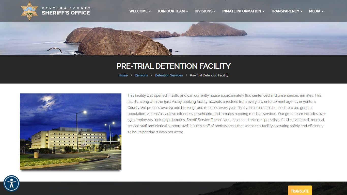 Pre-Trial Detention Facility - Ventura County Sheriff's Office