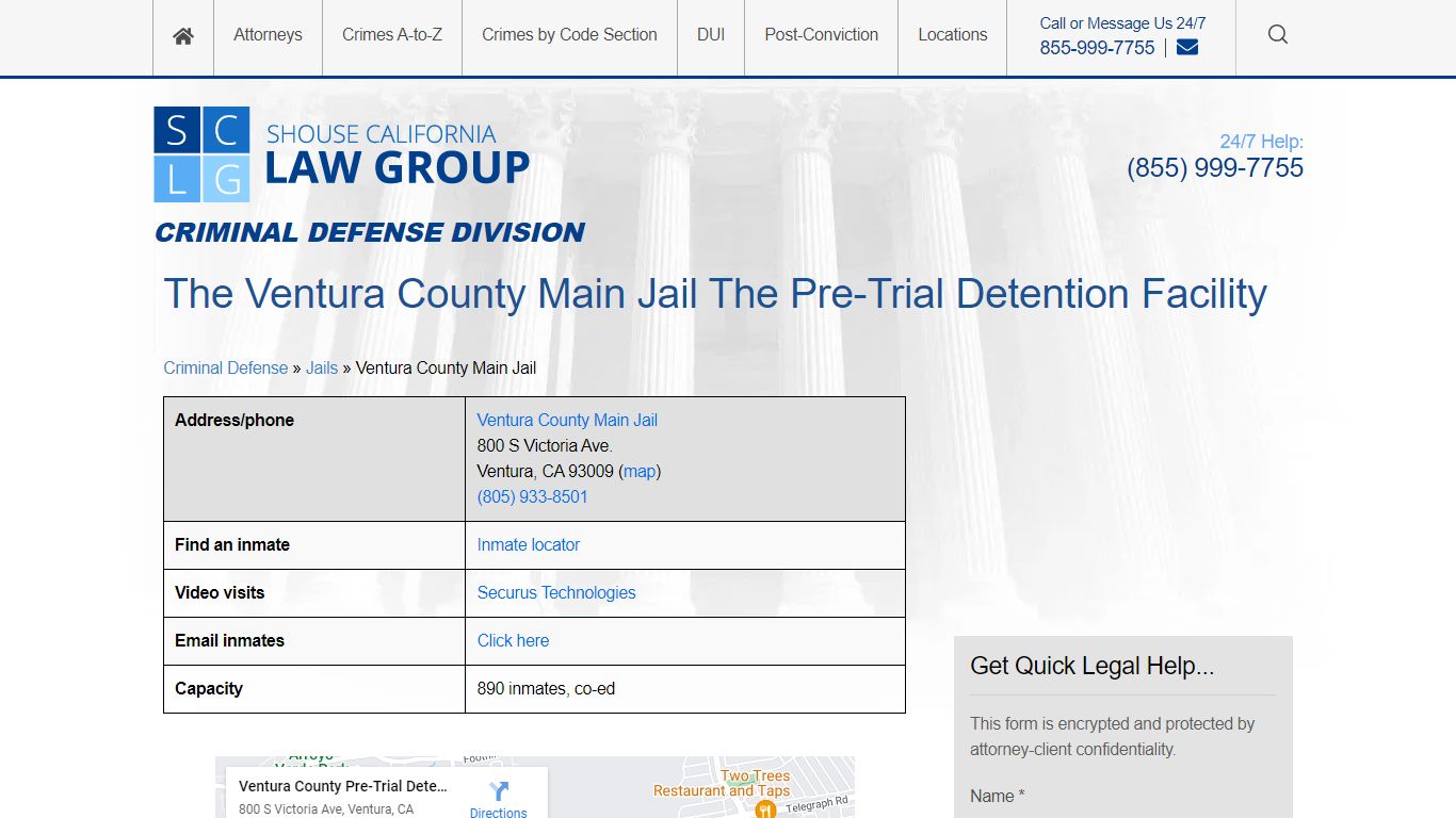 The Ventura County Main Jail The Pre-Trial Detention Facility